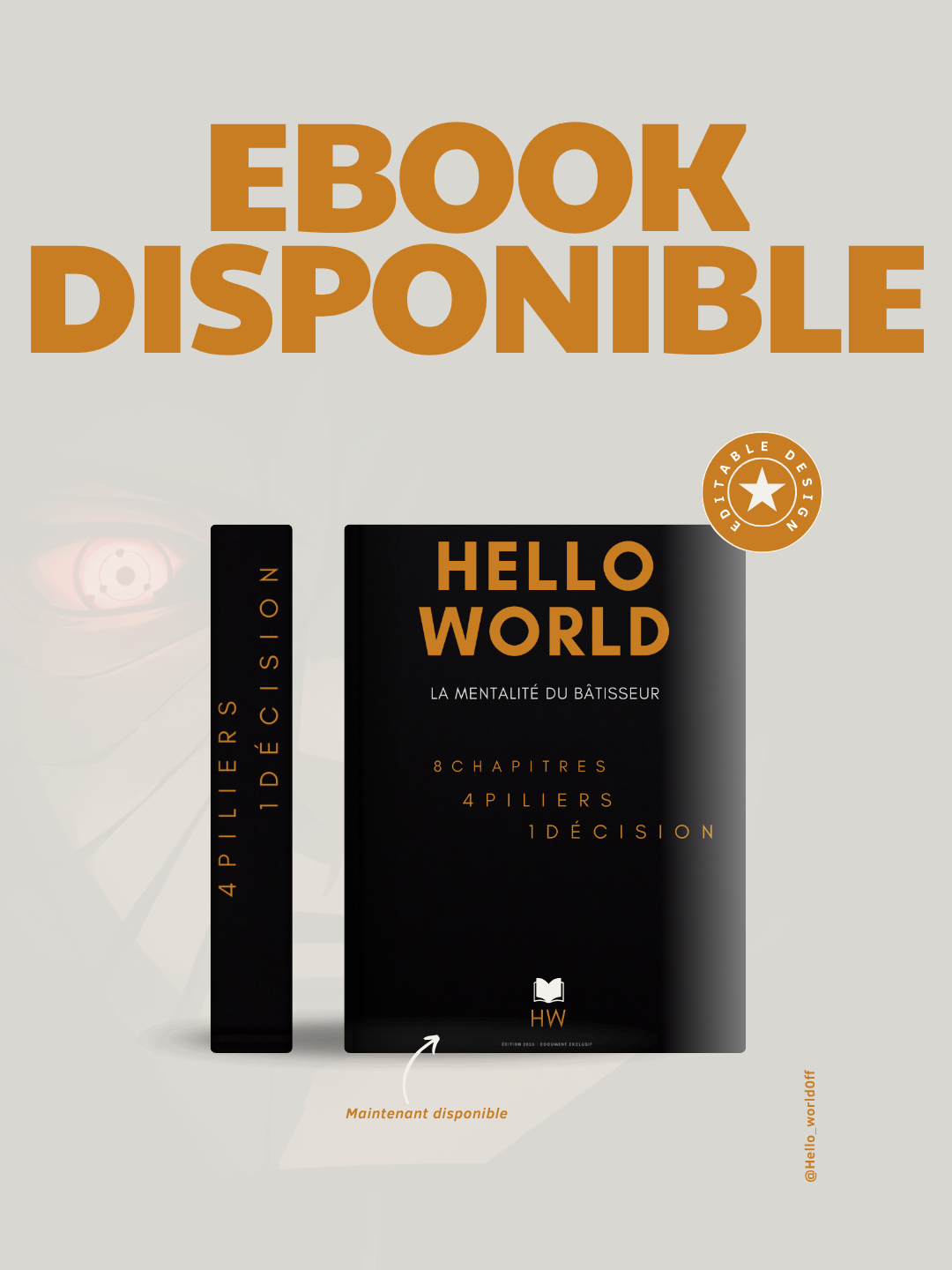3D mockup of La Mentalité du Bâtisseur ebook